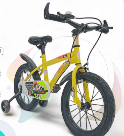 صورة دراجة أطفال رالي صفراء مقاس 12,14,16